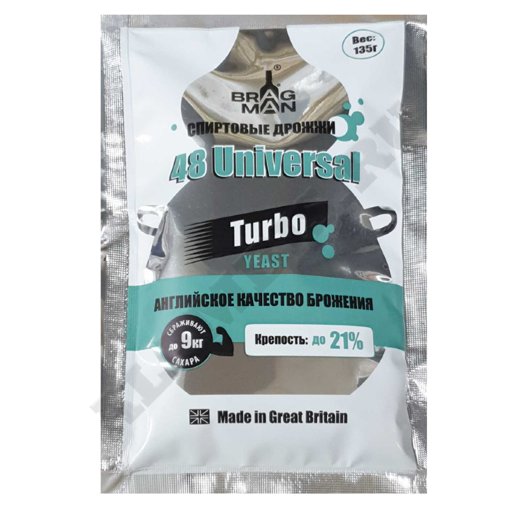 Дрожжи спиртовые Bragman 48 Universal 135г