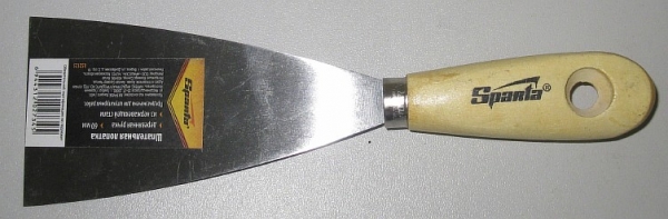 Шпатель SPARTA нерж. с дерев. руч. 100мм