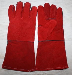 Краги сварщика спилковые  красные