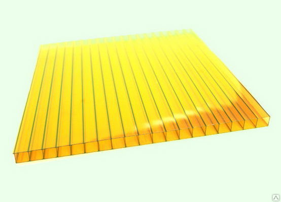 Сотовый поликарбонат 6мм Желтый