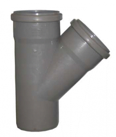 Тройник канализационный РР 110*110*45, 45`, 110мм