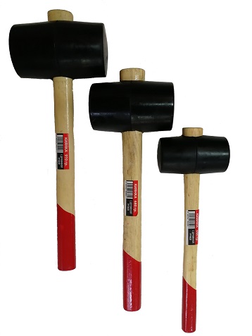 Киянка резиновая с деревянной ручкой 340гр. черная Toolas