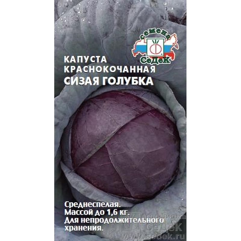 Капуста краснокоч. Сизая голубка, 0,5г "Седек"