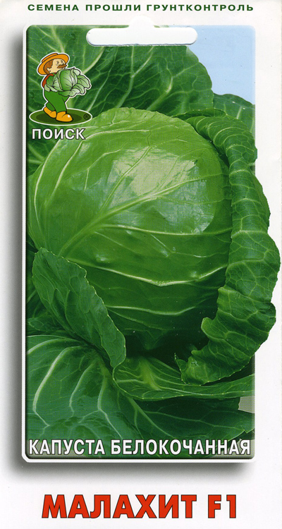 Капуста белокоч. Малахит F1 0,5г "Поиск"