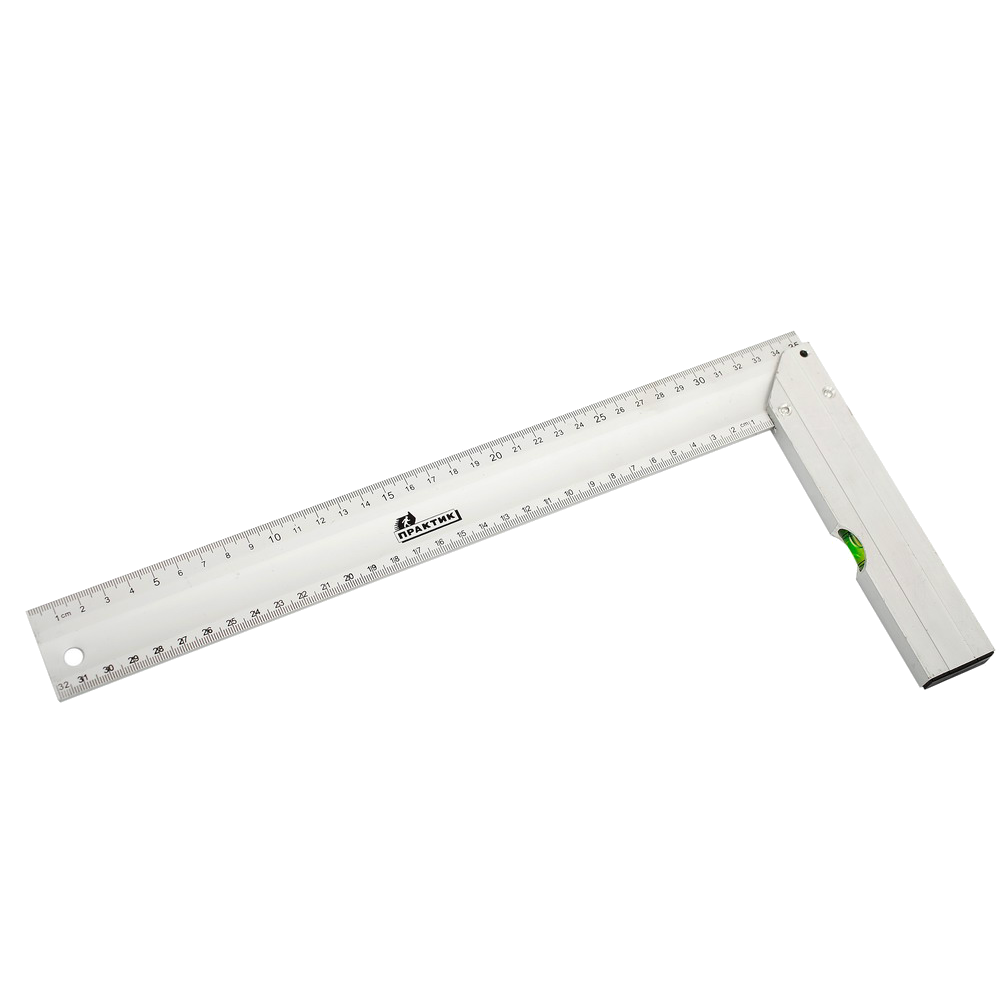 Угольник столярный Практик/TOOLAS 300мм алюминиевый/уровень