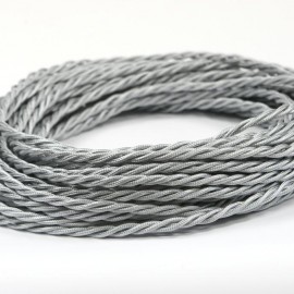 Ретро провод 2*2,5 серебро