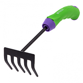 Грабли 5-зуб. стальные, обрезин..рукоятка, Palisad