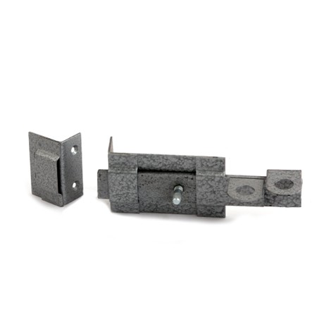 Засов "Делга" универс. с проушиной серебро