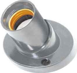 Эл. патрон Е27 настенный наклонный, серебряный