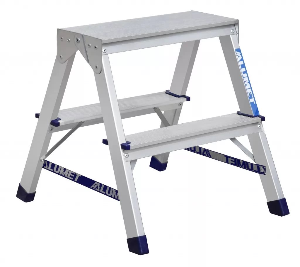 Стремянка Alumet 2-х ступ. МК802С металлическая