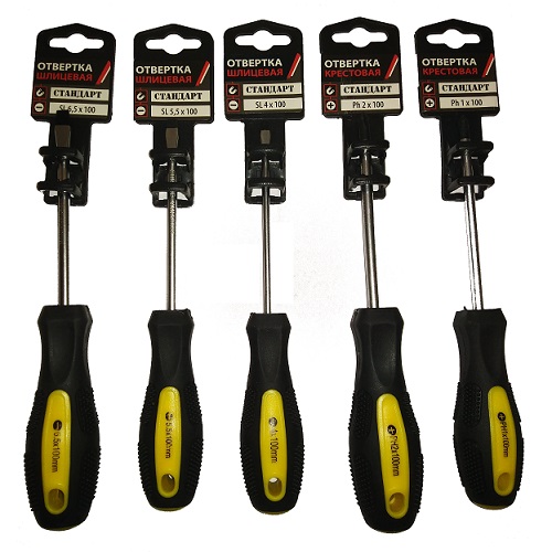 Отвертка шлицевая 5.5х100 (Стандарт) Toolas