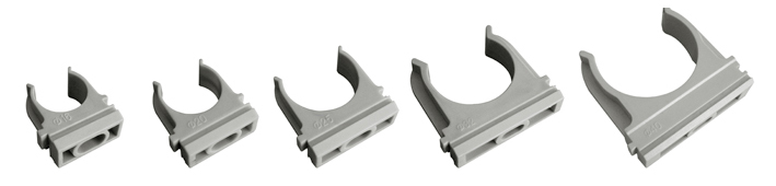 Клипса для гофротрубы 16мм ПВХ