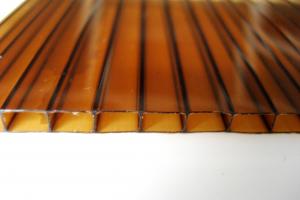 Сотовый поликарбонат 10мм. Бронзовый