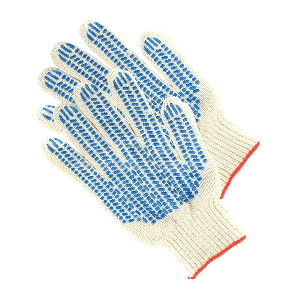 Перчатки х/б с ПВХ 5 нитей 10 кл.