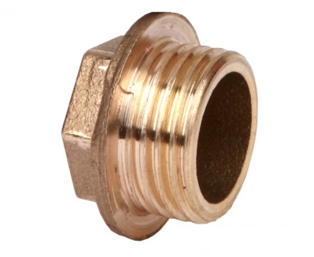 Заглушка латунная (штуцер) 1/2"