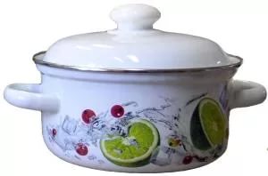 Кастрюля эм. 1.5л 1-2415111 сфера Шейк, бел-синий