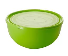 Салатник пластиковый 2,5л с крышкой (круглый)