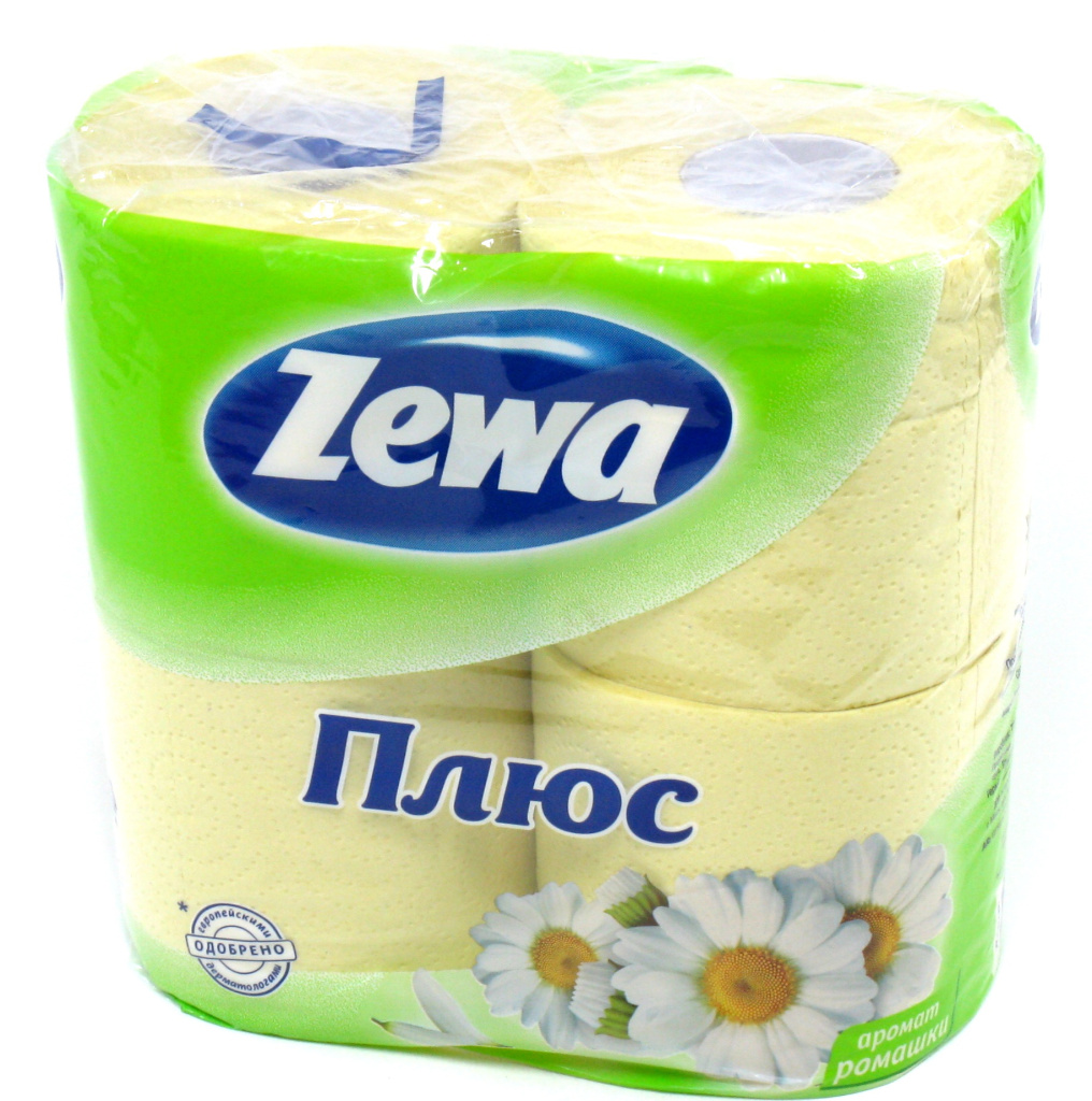 Туалетная бумага Зева плюс 2-х сл. ромашка