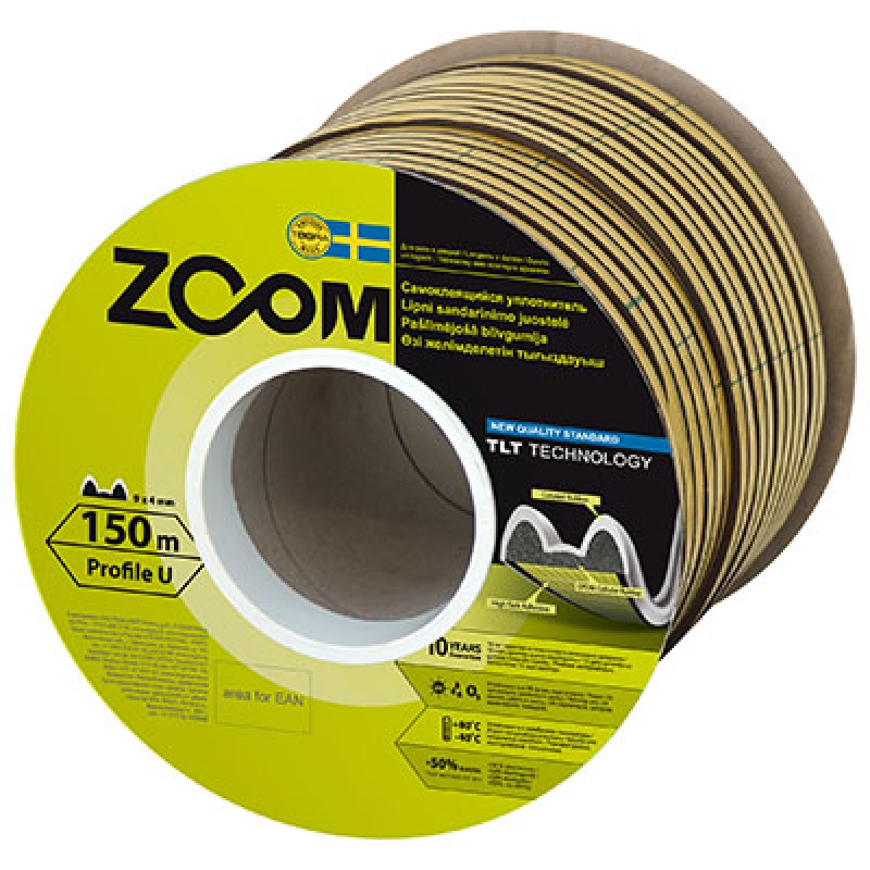 Уплотнитель резин. Zoom D 21*17, чёрный