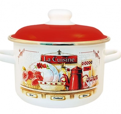Кастрюля 2,0л эмал цил La Cuisine ТМ Appetite