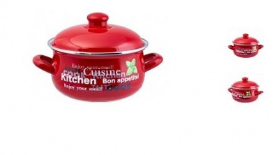 Кастрюля 1,8л SAVASAN "Piemonte Red  ТМ Едим Дома"