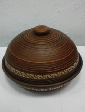 Блинница Ангоб Красная глина 16*23см