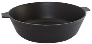 Сковородка чугунная б/кр (D=28см.)
