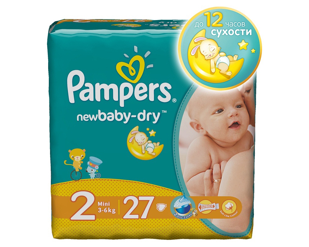 Подгузники Pampers "New Baby Mini" 3-6кг 27шт/уп