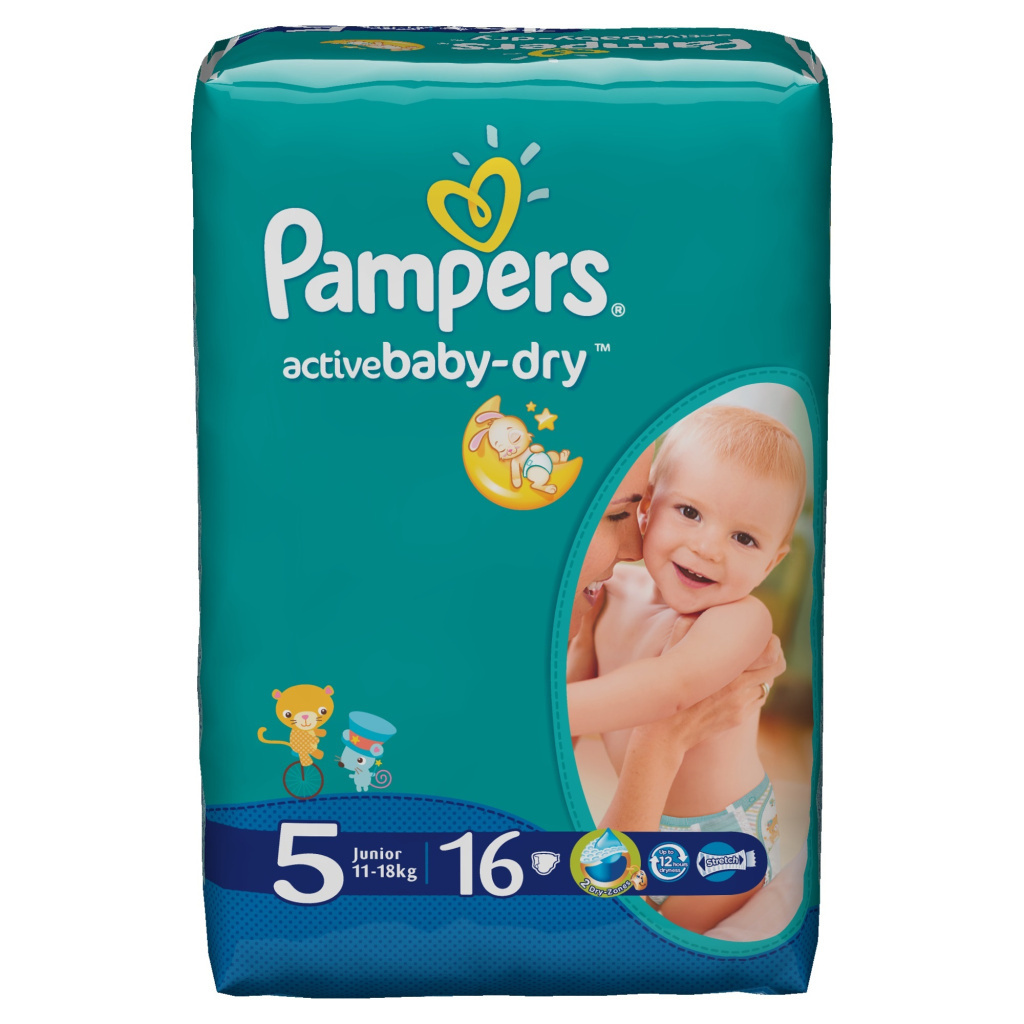 Подгузники Pampers "Active Baby Junior" 11-18кг 16шт/уп